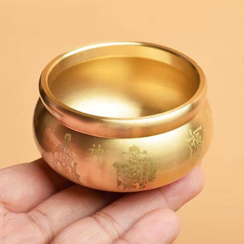 Cornucopia Brass Fortunate Attract Wealth Good Luck Magical Power Treasure Bowls Desktop Small Ornament Home Decor