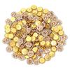 10-100pcs/lot Sunflower Rhinestone Pearl Sewing Beads Round Flatback Rhinestones For Clothes Sewing Wedding Headwear Decoration