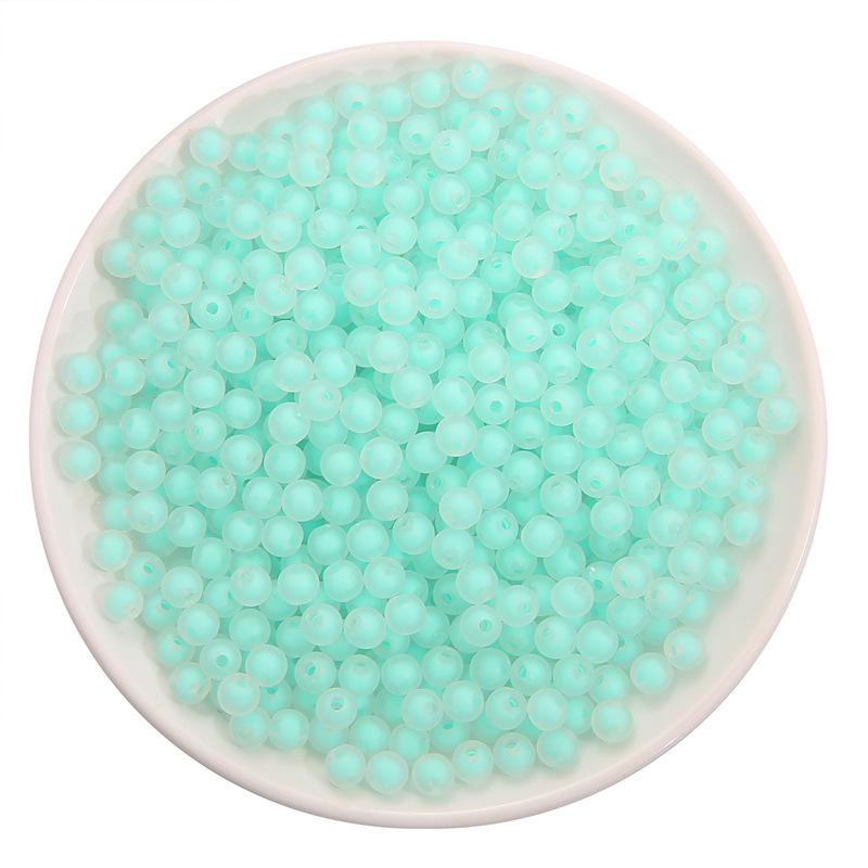 Frosted Acrylic Round Beads for DIY Jewelry and Beading Accessories