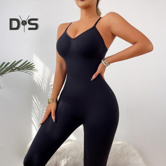 Stahovací overal pro ženy bez rukávů, body s vysokým pasem, kompresní celotělový overal s jednou částí těla