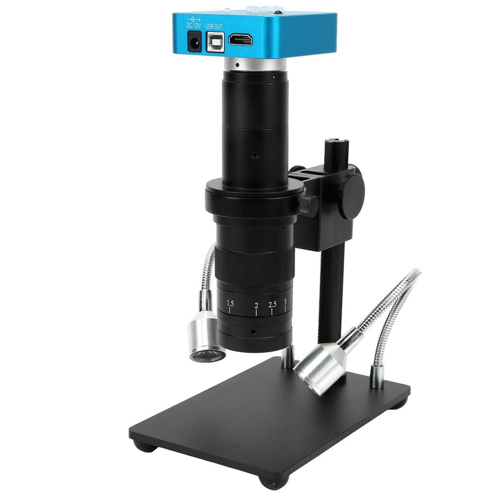 Industrial Microscope Camera 34MP 2K 180X High Resolution Aluminium Alloy Sturdy Durable USB Microscope CameraEU Plug