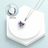 shajwo Cremation Jewelry Angel Wing Heart Urn Ashes Necklace for Women Men Birthstone Loved One Memorial Pendant
