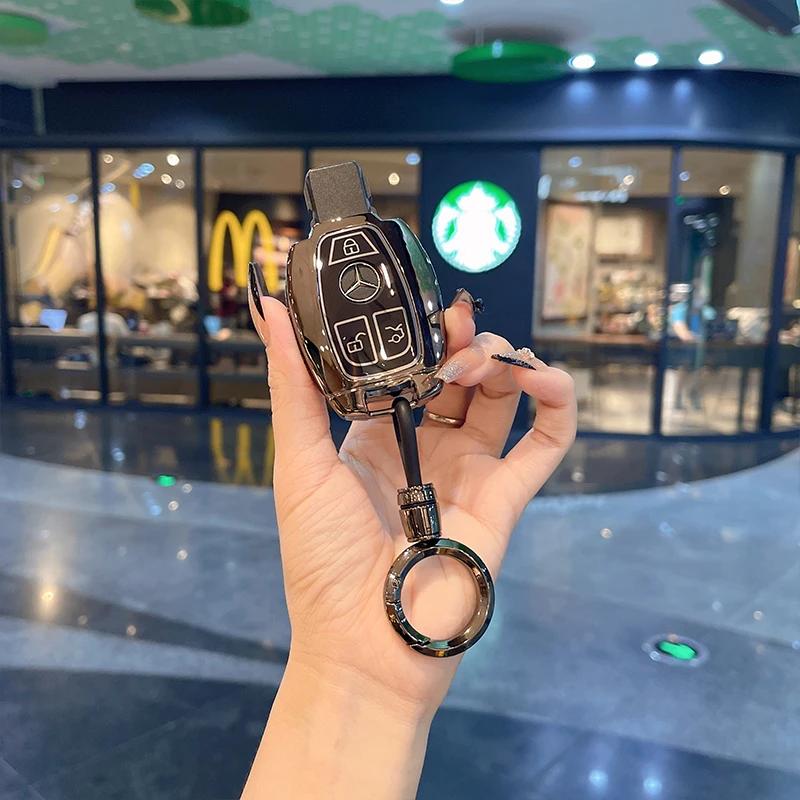 ULA5   Car Key Case Cover Protection Shell for Mercedes Benz A C E S G Class GLC CLE CLA W177 W205 W213 W222 X167 AMG Accessories