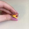 Hipster Personality Flame Ring Gothic Punk Vintage Aesthetic Yellow Fire Open Finger Ring Jewelry Gift for Women Men