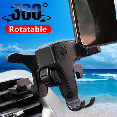 Držák telefonu do mřížky ventilace auta Univerzální otočný o 360 stupňů Automatický zámek Stojan pro navigaci smartphonu pro mobilní telefony 4,7-7 palců