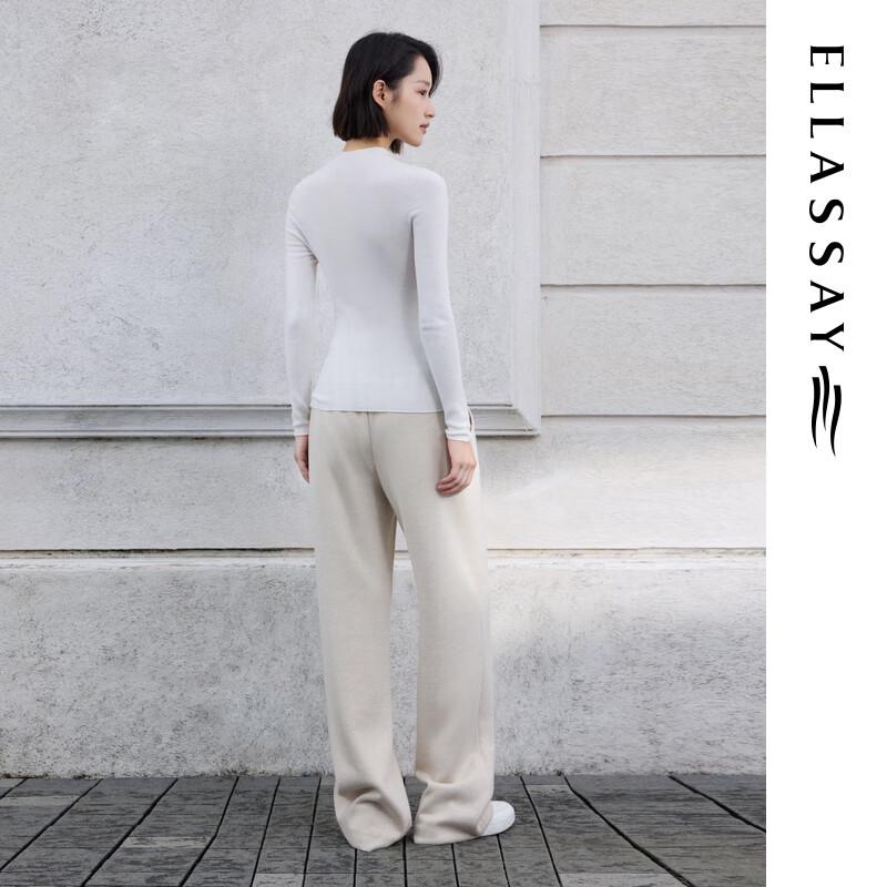 ELLASSAY Women's High-Waist Straight-Leg Casual Pants