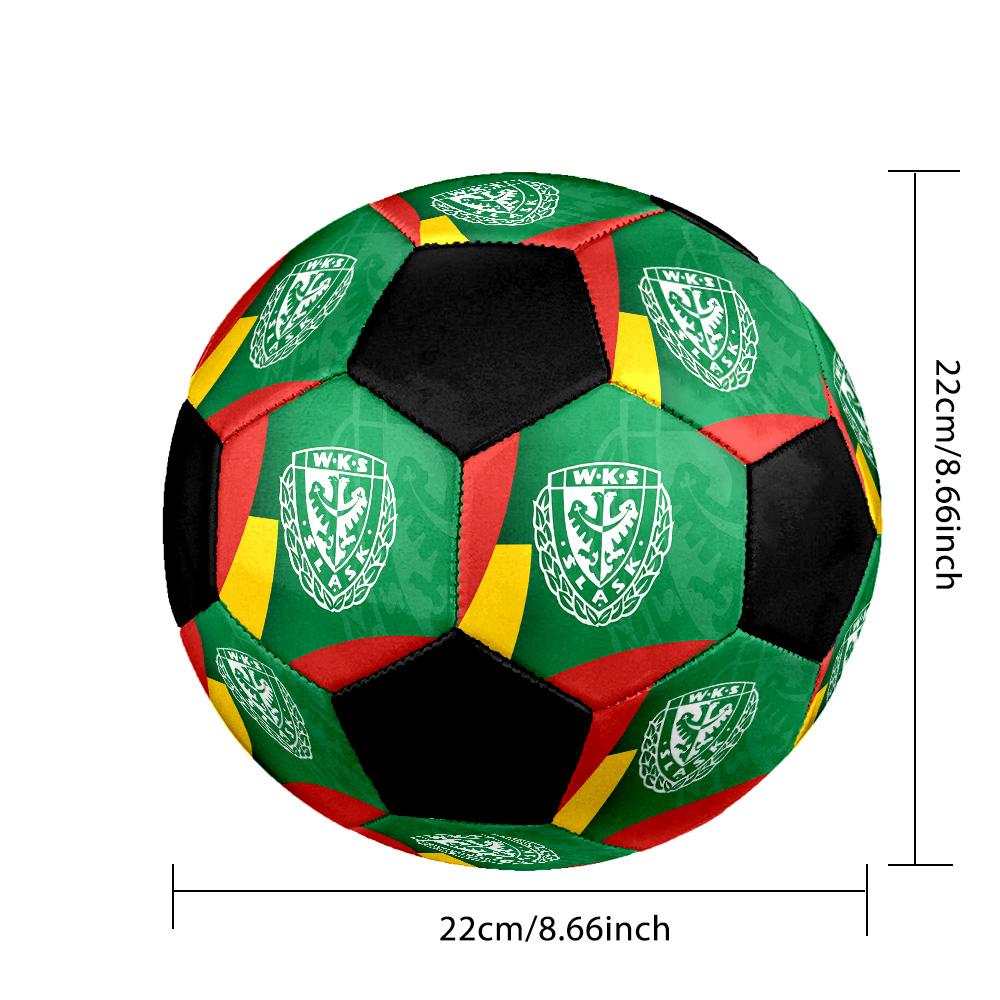 SLASK WROCLAW Soccer Ball Colorful All Ages Machine Stitched PVC Competition Ready Durable High-Bounce.SIZE5