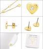 Marc Jacobs J341MT1PF21 Gold and Crystal Heart and Star Necklace and Earrings Set for Women (2-Piece Set) [Outlet] [Brand] [Used]