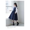 Girls Preppy Style Doll Collar Long Sleeve Spring Autumn Casual Kids Dress