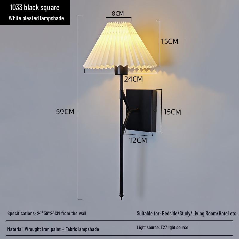 Popular Fabric Shade Wall Lamp for Living Room, Bedroom, Bedside, Corridor, or Balcony