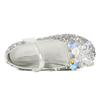 Kids Crystal Shoes For Girls Medium Big Children Leather Shoes Glitter Sequined Fabric Girls Princess Dress Wedding Shoes Flats