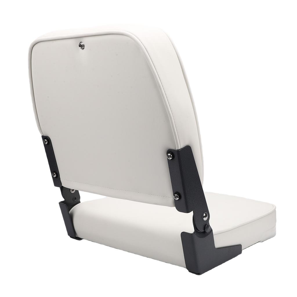 Folding Boat Seat with Backrest Comfortable Foam Padding Low Back Boat Chair for Canoe Pontoon Boat 19x16x14in