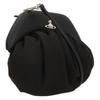 VIVIENNE WESTWOOD Orb Logo Platinum Hardware Leather Clutch Women Clutch Black 49030001WW01F4N401