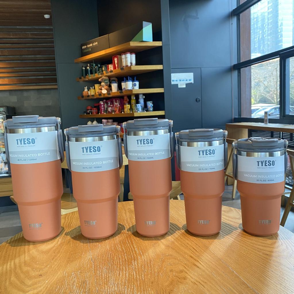 Tyeso Coffee Cup Stainless Steel Thermos Bottle Double-layer Insulation Cold And Hot Travel Mug Vacuum Flask Car Water Bottle