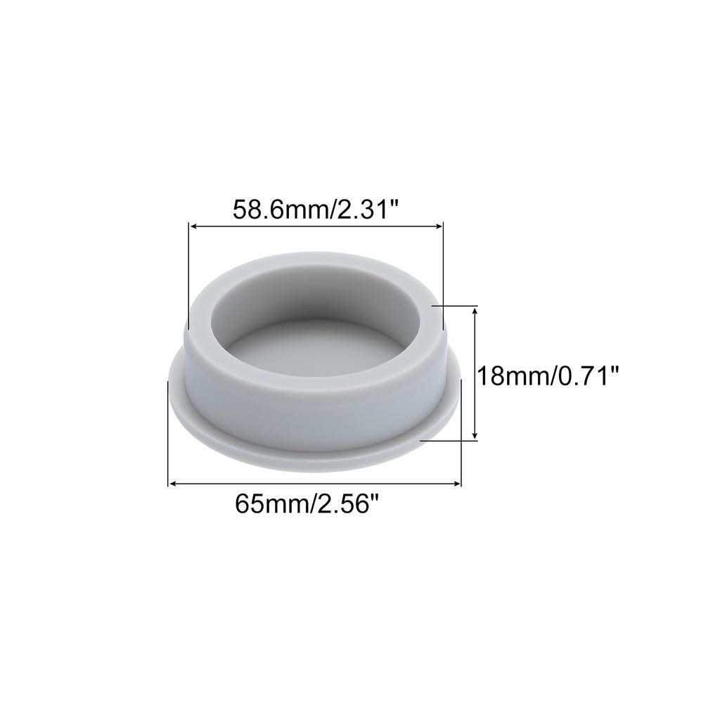 uxcell High Temperature Resistant Silicone Plug Mount Diameter 58.6mm/2.31" T-Shaped Rubber Stopper Hole Plug