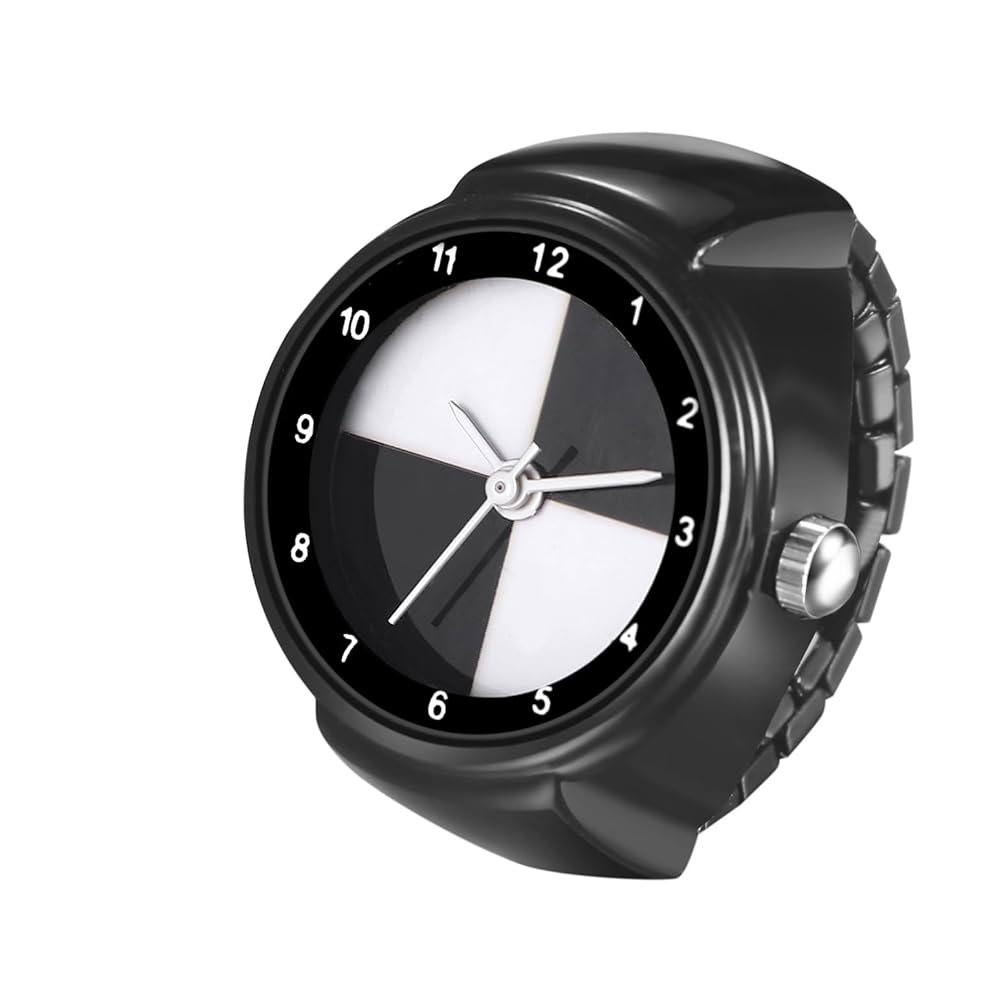 Lancardo Women s Finger Ring Watch Analog Waterproof Black Cute Ring Clock