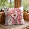 Yae Miko Genshin Impact Cushion Cover Square Short Plush Pillow Case Living Room Sofa Home Decor Funda X