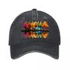 Vibrant Multicolor Autumn Forest Tree Reflection Nature Art Washed Baseball Cap Outdoor For Womens Unisex FeUnisex