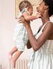 Romper Baby Stripe Months [Serafin] Children's One-Piece Children's Sage/White 12-18