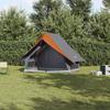 Family Tent with Roof in Grey and Orange 220 x 220 x 184 cm