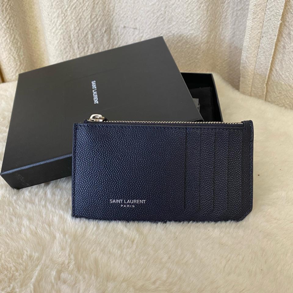 [Pre-Owned] Black Leather Card Holder - Excellent #1WU5JWP ONE SIZE