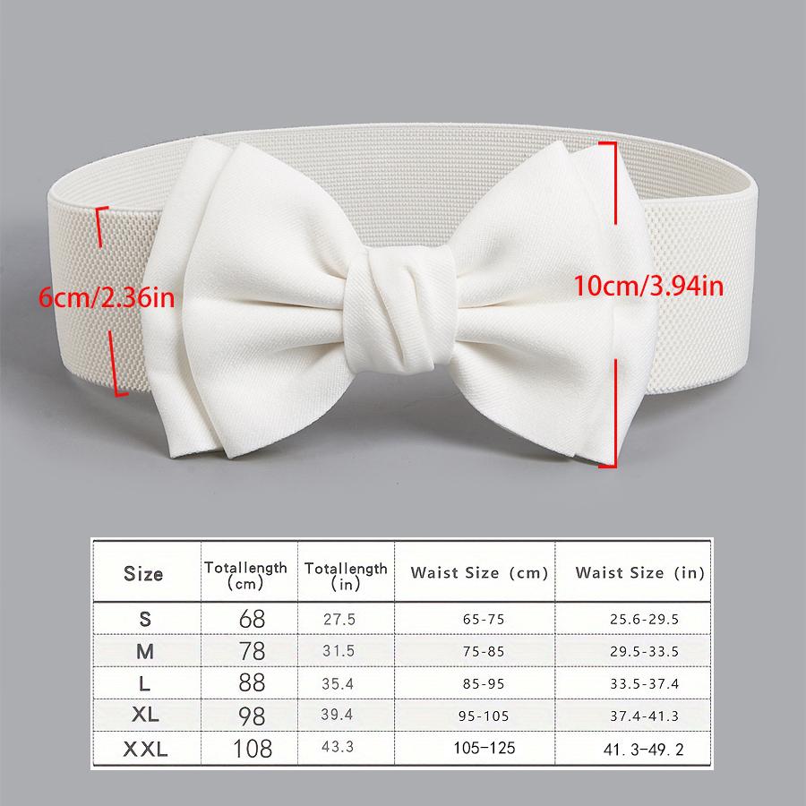 Women Big Bow Waistband Elastic Wide Waist Belt Fashion Solid Bowknot Waist Straps For Dress Decorate Clothes Accessories