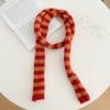 Handcrafted Knit Colorblock Scarf Unisex Japanese Minimalist Chic Wrap Warm Winter Accessory 170cm
