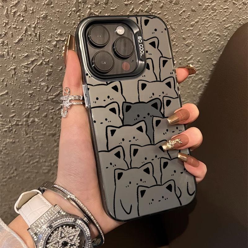 

Exclusive Full-Screen Bear iPhone 16 Pro Max Case, Laser Design, Silver, Fits iPhone 13/14/15, Available in 15 Colors 7 Plus/8 Plus