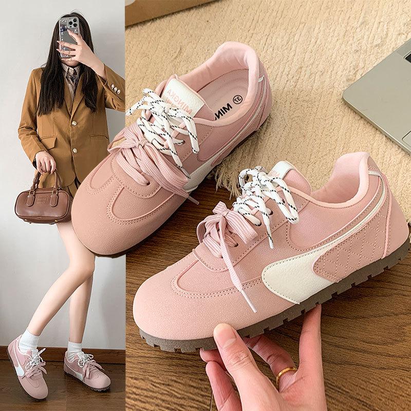 Designgefühl vielseitige weiche Sohle Damenschuhe Mango-Kopf Sportschuhe Damen 2025 Frühling neu superweiche wachsartige großer Kopf Freizeitschuhe