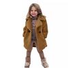 Cappotto Caldo Monocolore Autunnale e Invernale da Bambina Bambini Medi e Grandi Particelle Grandi Monopetto Rever Cappotto Antivento