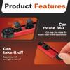 3Pcs Magnetic Socket Organizer Rail Set Stainless Steel  with 12/14 360° Rotatable Removable Clip for Toolbox for Mechanic DIY