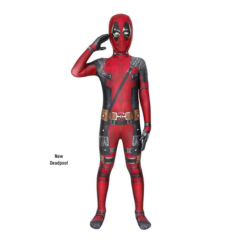 Kids' Deadpool Cosplay Jumpsuit Costume - Anime Style Performance Outfit