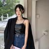 Bralette Women PU Camisoles Brassiere Thin Shoulder Strap Bra Chunyu Tank Top  Women