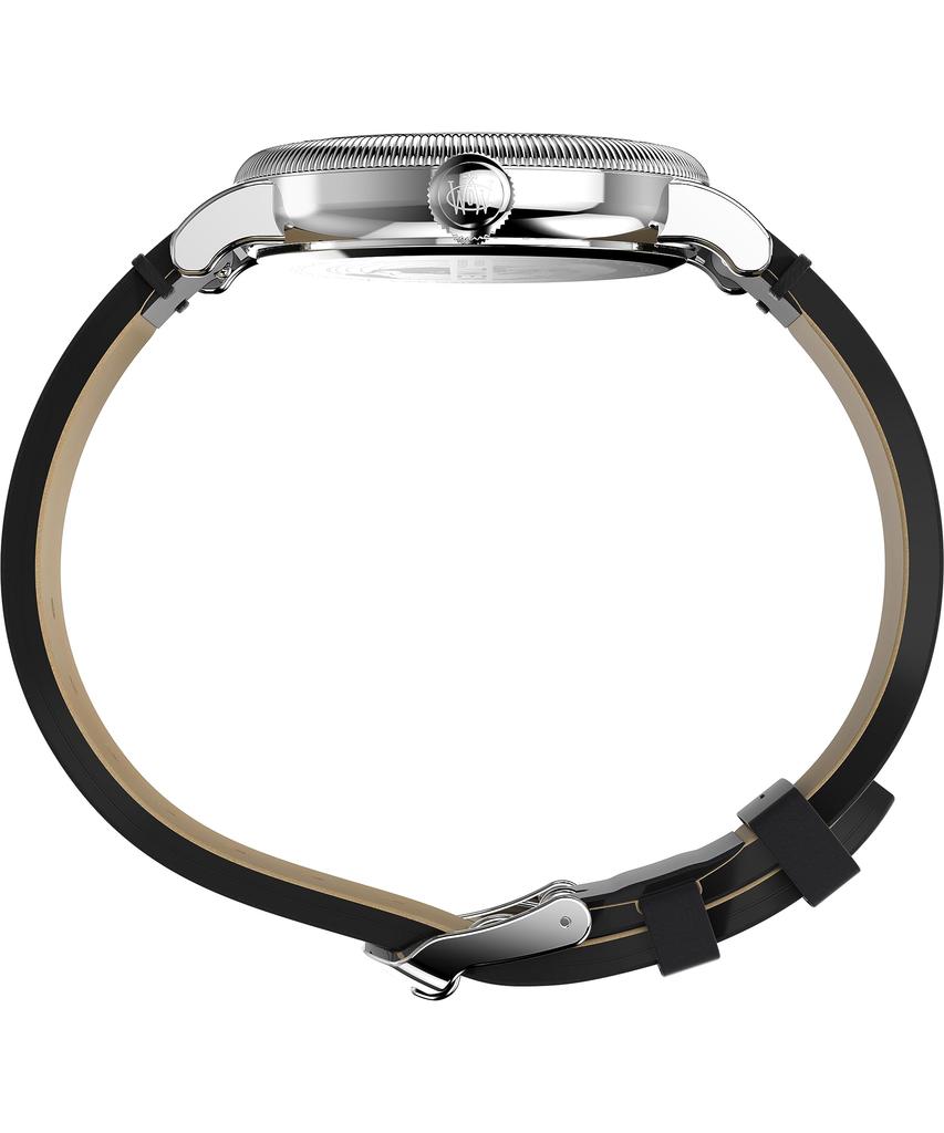 Timex Men's Waterbury Traditional 40mm Watch - Black Strap Black Dial Silver Tone Case, Black