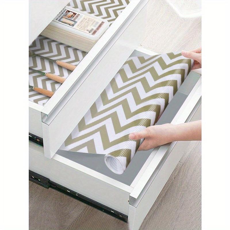1 Roll Grey Thickened Shelf Liner for Kitchen Cabinets Non-Adhesive Drawer Liner Non-Slip Cupboard Liner Washable EVA Refrigerator