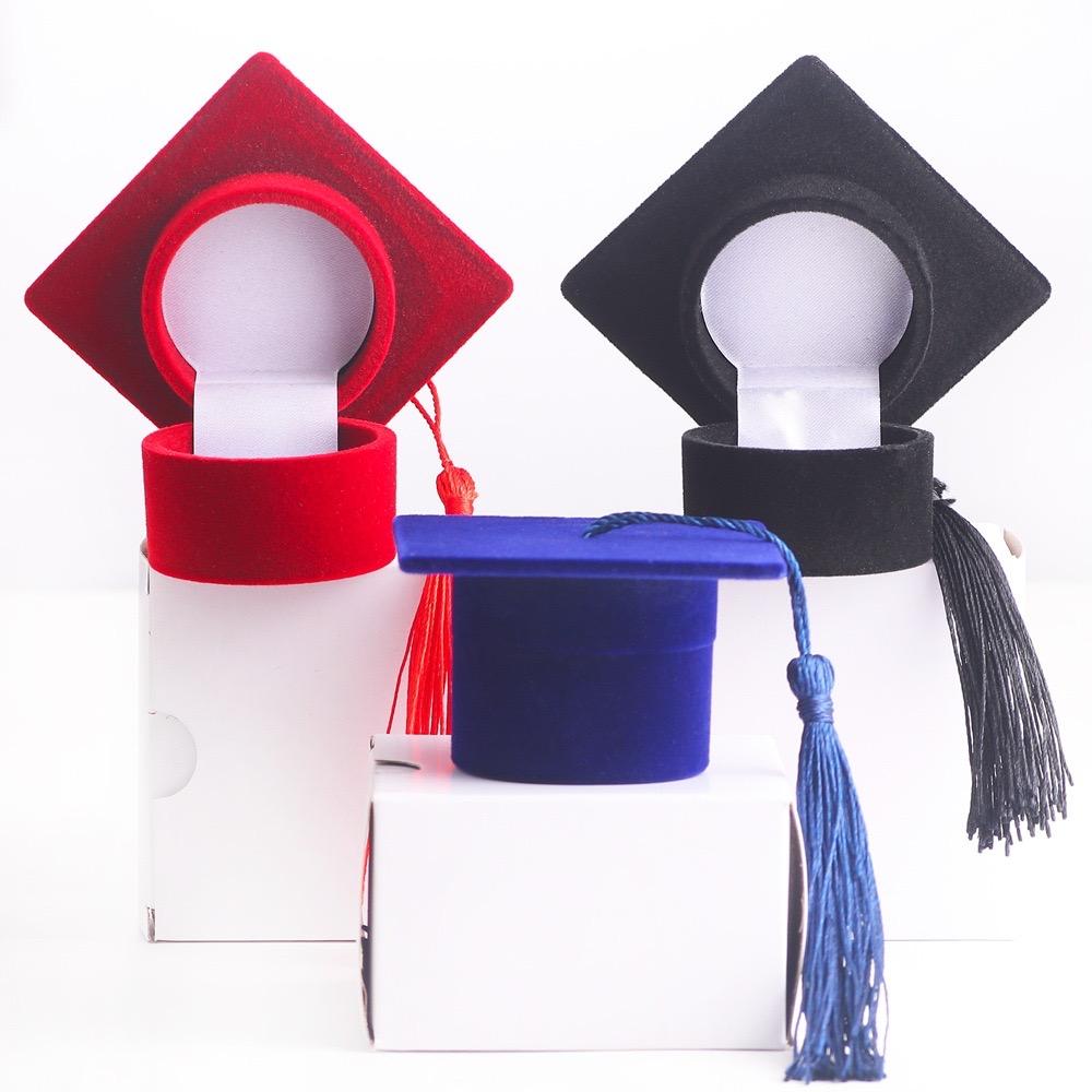 Graduation Cap Shaped Jewelry Storage Box,Graduation Season Proposal Mini Ring Box,Perfect Gift for Bachelor and Campus Souvenir