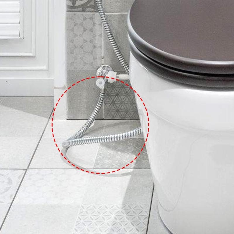 Toilet Connector Braided Stainless Steel Toilet Hose Toilet Water Supply Line 3/8inch To 1/2inch Flexible Toilet Hose