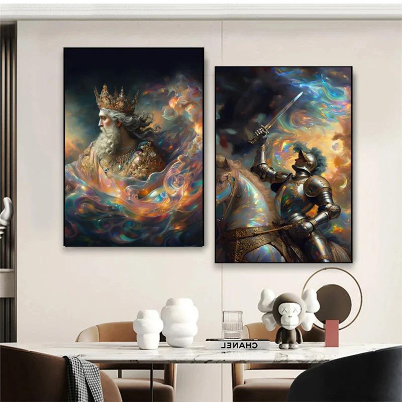 Retro Renaissance Artwork Greek Mythology Inspired Poster Prints Canvas Printing Wall Picture for Living Room Home Decor Gifts