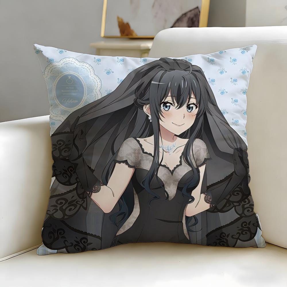 персонаж аниме Юкиношита Юкино Наволочка Мягкая Легко стирающаяся Наволочка Универсальная для Дивана Кровати Путешествий и Офиса 30X30cm