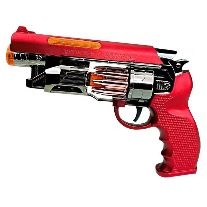 Boys Revolver Toy Pistol with Mist Light Vibration Effects Non-Firing Safety Toy Gun for Preschool Kids Party Favors for Child