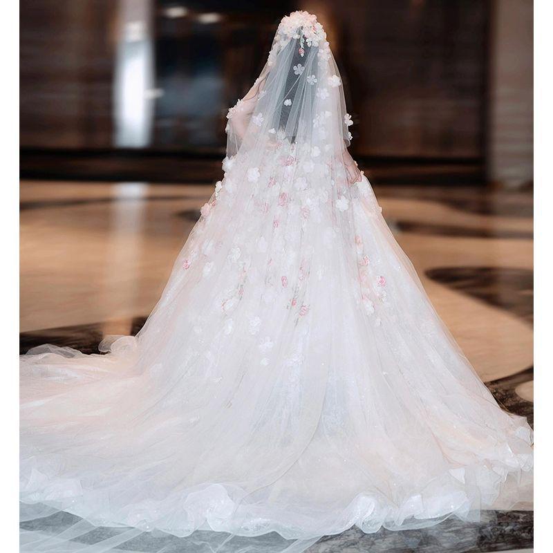 Luksusowa francuska mała suknia ślubna 2025: Uciekająca Księżniczka Suknia Ślubna z Wykwintnym Wykonaniem