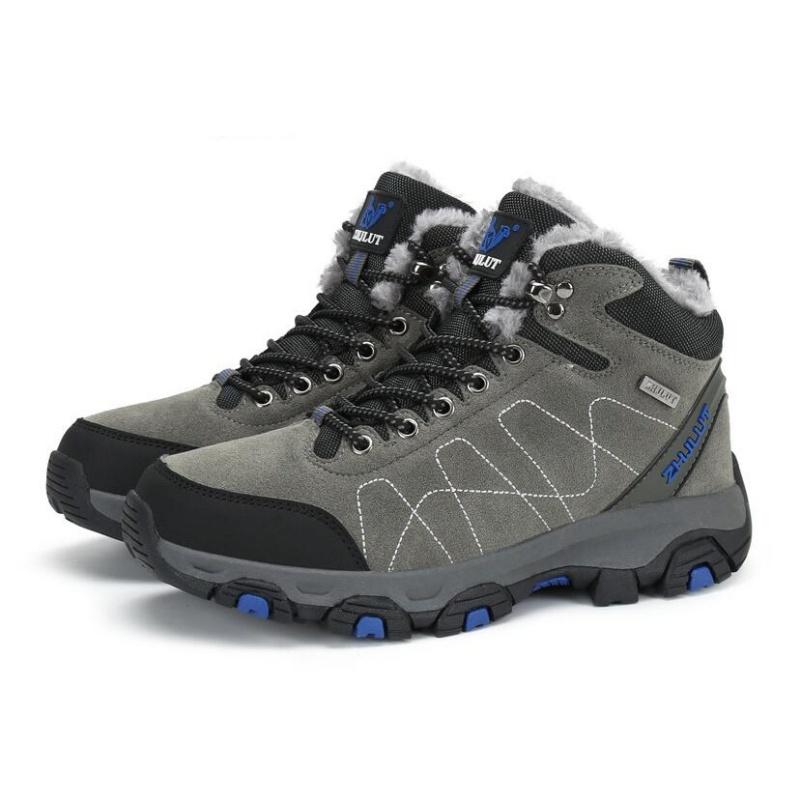 Winter Men's Casual Sports Climbing Shoes Outdoor Travel Anti-Slip Wear-Resistant Warm Cotton Shoes Large Size Work Shoes