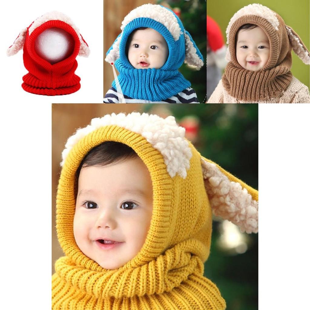 Kleinkind Strickmütze mit niedlichem Hundemuster für Kinder Winterwärme und Windschutz