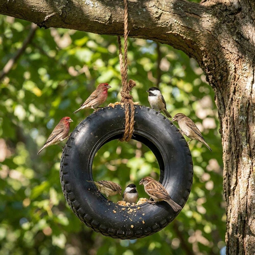 Waterproof Hanging Bird Feeding Bowl Handmade Bird Food Container Feeding Station  Outdoor Backyard