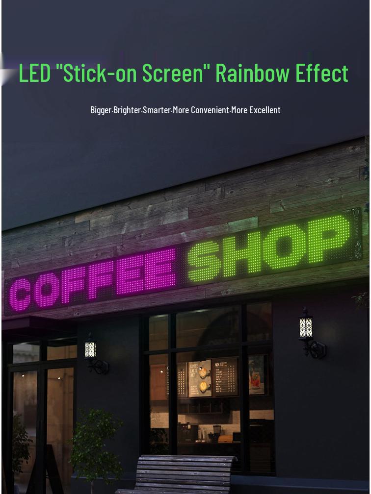 Bluetooth-Controlled LED Window Display: Flexible Scrolling Screen for Mobile App Use