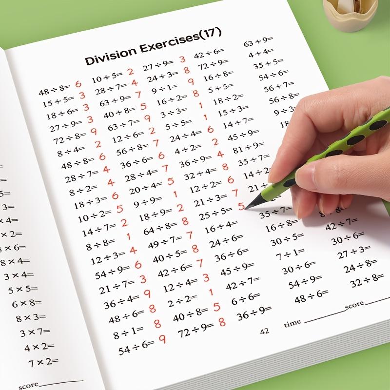 48-Page Multiplication and Division Workbook Fit For ideal Children Aged 3 & Above - Durable Arithmetic Includes Hand