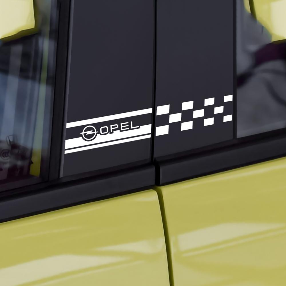Bil Sidofönster B-stolpar Reflekterande PVC DIY Dekoration Klistermärken För Opel Insignia Antara Meriva Zafira H G Corsa Biltillbehör