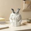 Doctor White Coat Pen Holder with Stethoscope Decoration Creative Desk Organizer for Medical Office Clinic Home Cute Gift for Doctors Nurses