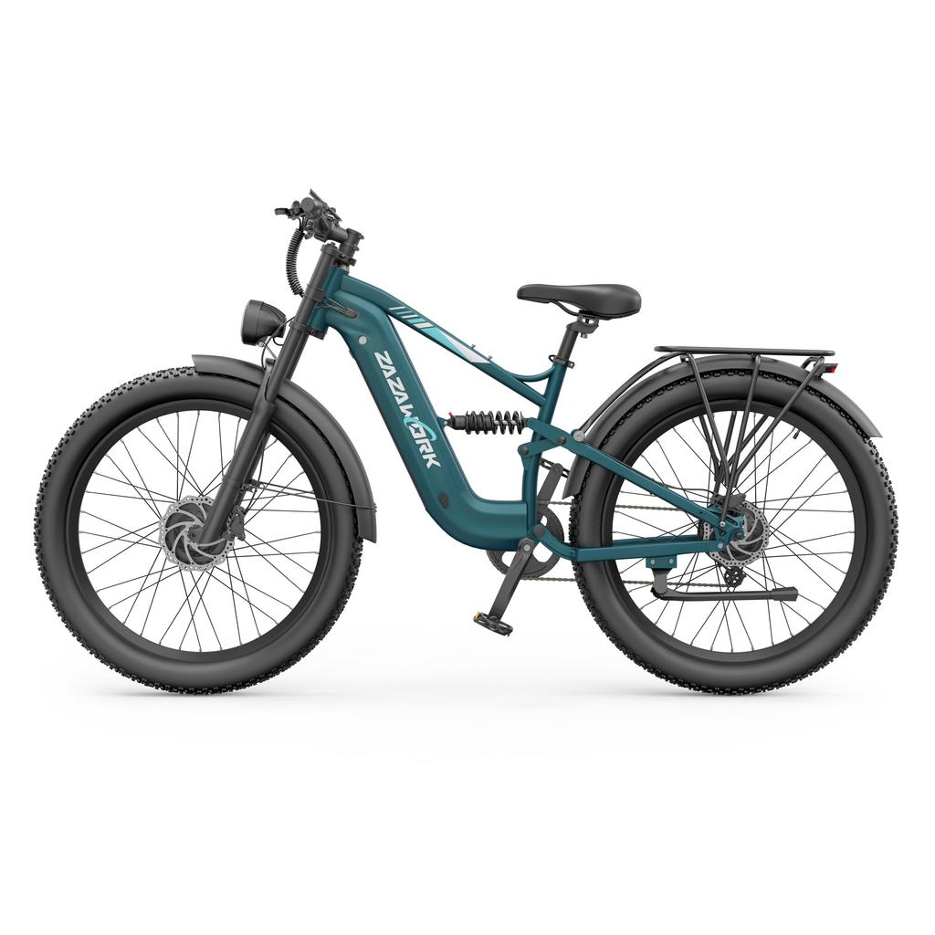 ZAZAWORK CF500 PRO High-end Elektrische Fiets 1000W*2 Dubbele Motor 48V20Ah Batterij 50KM/H Topsnelheid 27 Inch Off-Road Banden E-Mountainbike