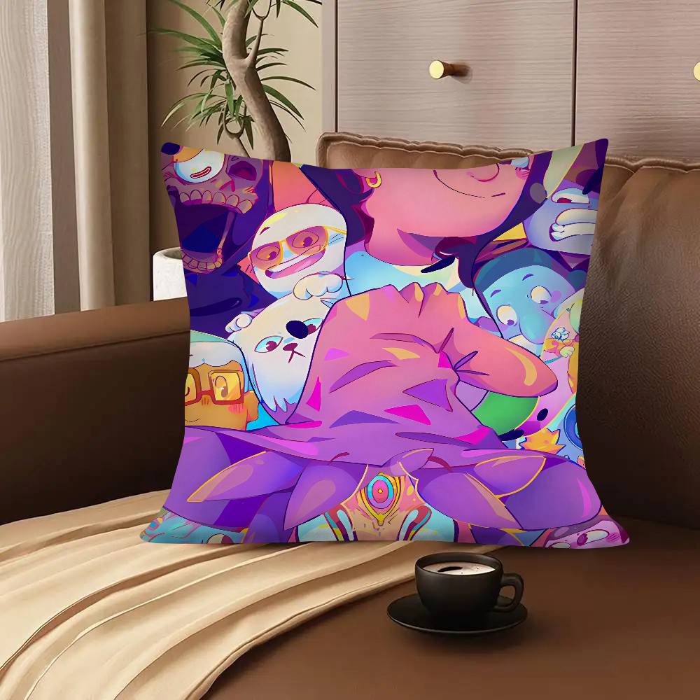 Anime T-The Midnight Gospel Pillow Case Square Pillow Bedroom Sofa Leisure Comfort Cushion Car Living Room Home Decoration